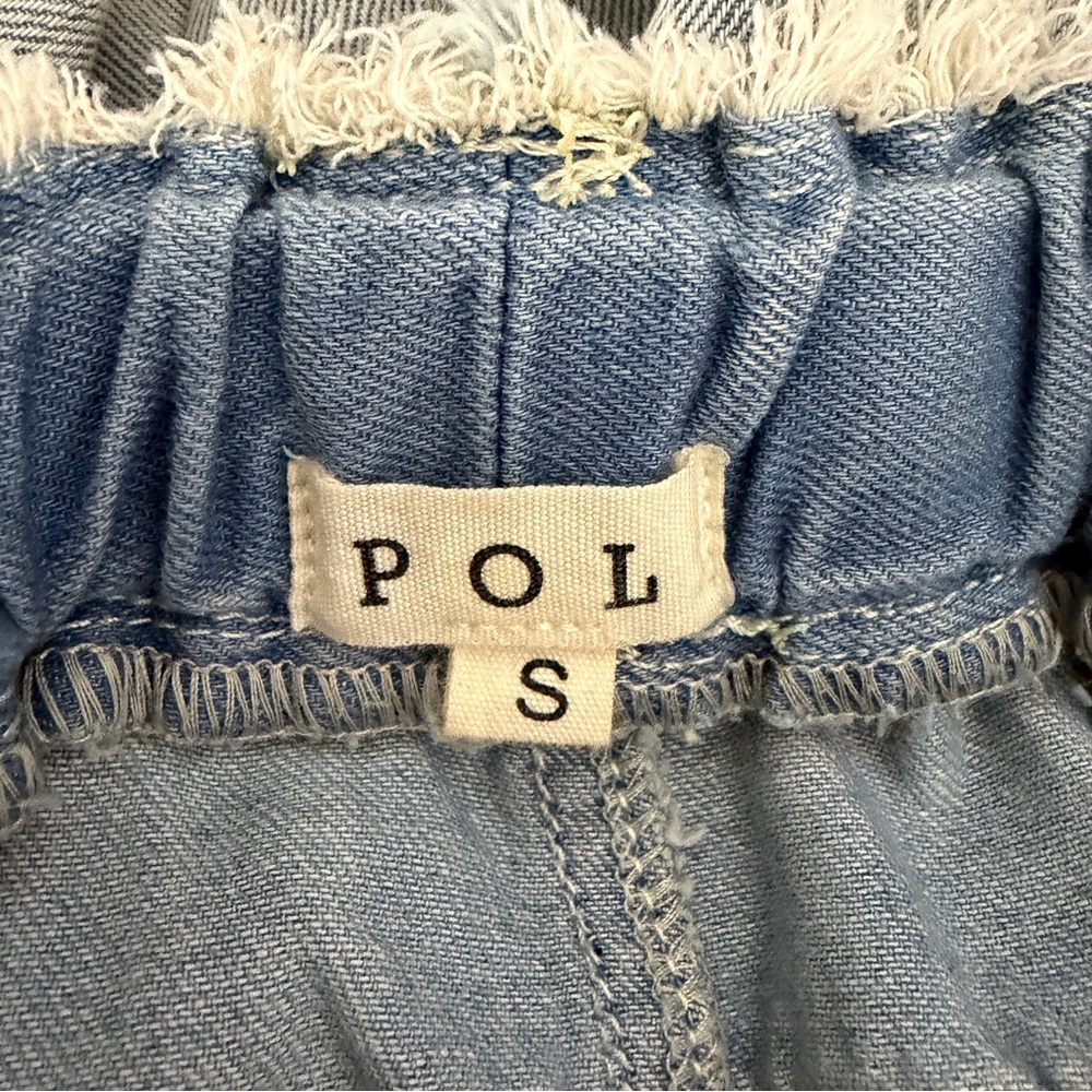 POL Wide Leg Distressed Denim Jeans Size Small - Picture 5 of 6